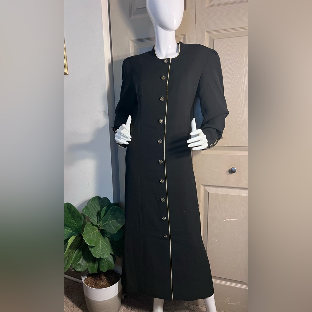 Sophisticated Long Sleeve Black Dress